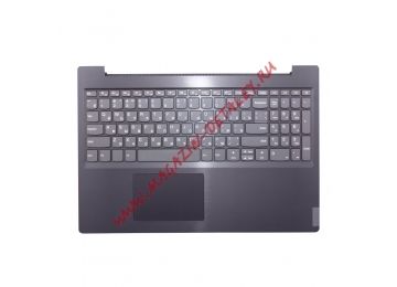 Клавиатура (топ-панель) для ноутбука Lenovo Ideapad L340-15IWL, L340-15API серая с черным топкейсом