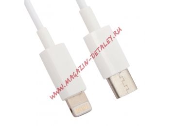 Кабель "LP" USB Type-C для Apple 8 pin (белый/европакет)