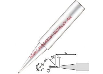 Сменное жало PX-60RT-0.8CR (d6.5х26мм) для паяльника GOOT