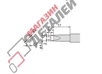 Сменное жало PX-60RT-RT (d6.5х26мм) для паяльника GOOT