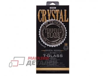 Защитное стекло для iPhone 6 Plus, 6s Plus с силиконовым чехлом черное 3D (Remax Crystal)