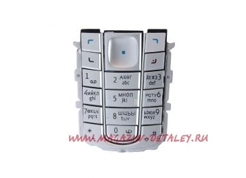 Клавиатура для Nokia 6230 русская серебряная