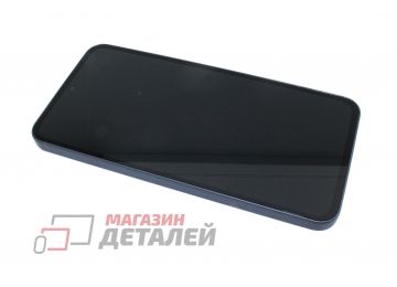 Дисплей (экран) в сборе с тачскрином для Samsung Galaxy A55 5G SM-A556B синий с рамкой (Premium LCD)