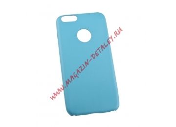 Защитная крышка из эко – кожи LP для Apple iPhone 6, 6s Plus ультратонкая голубая