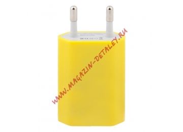 Блок питания (сетевой адаптер) LP с USB выходом 1А желтый, европакет