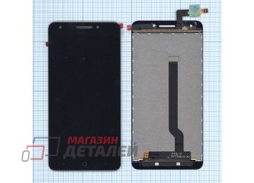 Дисплей (экран) в сборе с тачскрином для ZTE Blade A813 черный