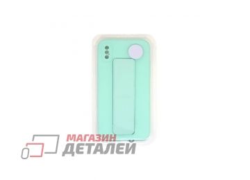 Чехол с металлической пластиной для iPhone X, XS зеленый