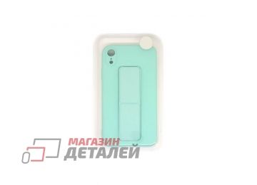 Чехол с металлической пластиной для iPhone XR зеленый