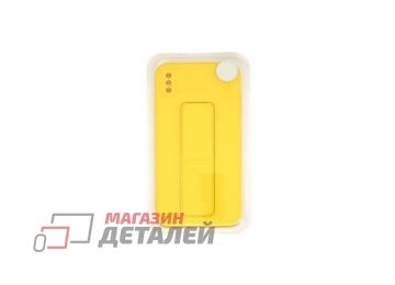 Чехол с металлической пластиной для iPhone XS Max желтый