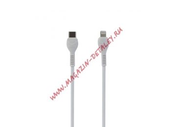 USB-C кабель HOCO X55 Trendy Lightning 8-pin, 3А, PD20W, 1м, PVC (белый)