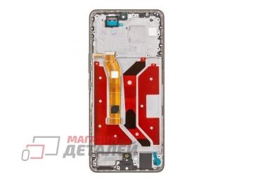 Дисплей (экран) в сборе с тачскрином для Huawei Honor X9c (BRP-NX1) черный с рамкой SOFT OLED (Premium LCD)