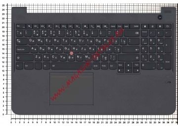 Клавиатура (топ-панель) для ноутбука Lenovo ThinkPad S5-531 S5-540 черная с черным топкейсом