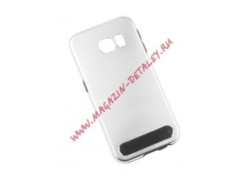 Защитная крышка Motomo для Samsung Galaxy S6 Edge аллюминий, серебряная