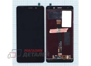 Дисплей (экран) в сборе с тачскрином для Huawei Honor 6X, GR5 2017, Mate 9 Lite черный