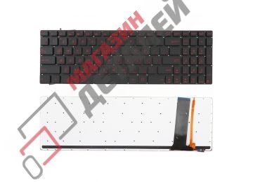 Клавиатура для ноутбука Asus ROG G550JK черная с подсветкой