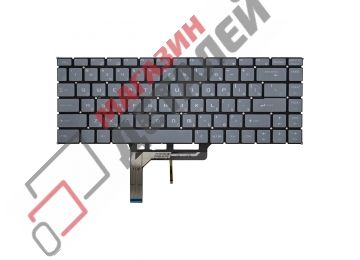 Клавиатура для ноутбука MSI GS65, GS65VR, GF63 серая с подсветкой