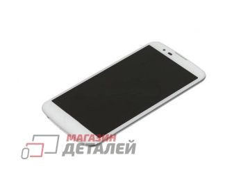 Дисплей (экран) в сборе с тачскрином для LG K10, K10 LTE белый