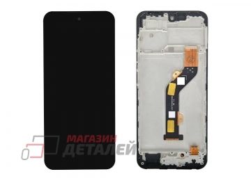 Дисплей (экран) в сборе с тачскрином для Infinix Hot 30 Play (X6835B) черный с рамкой (Premium LCD)