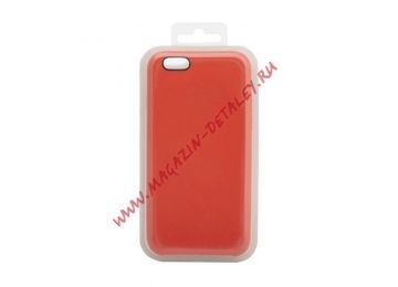 Силиконовый чехол для iPhone 6/6S  Silicone Case (красный, блистер)