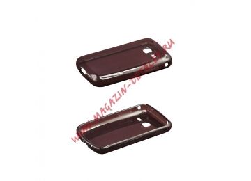 Силиконовый чехол TPU Case для Samsung S6102 черный прозрачный