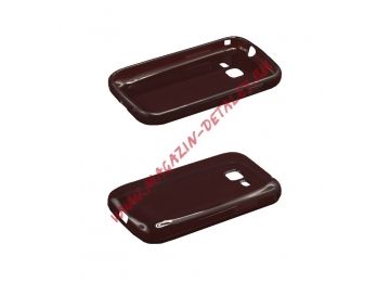 Силиконовый чехол TPU Case для Samsung S6802 черный прозрачный