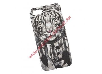 Защитная крышка для iPhone 8/7 "KUtiS" Animals OK-4 Тигр (белая)