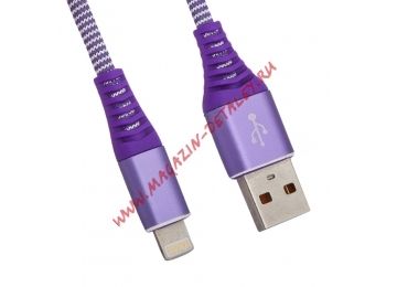 USB кабель "LP" для Apple 8 pin "Носки" (фиолетовый/блистер)