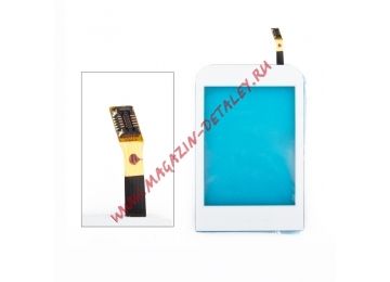 Сенсорное стекло (тачскрин) для Samsung Champ C3300, S3300 белый AAA