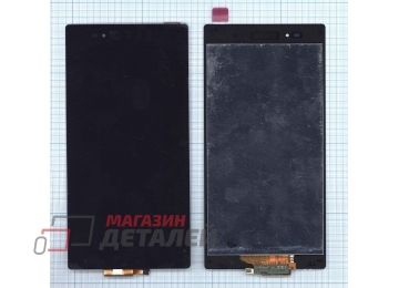 Дисплей (экран) в сборе с тачскрином для Sony Xperia Z Ultra черный