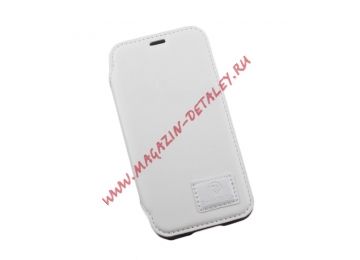 Чехол из эко – кожи Popular Riders для Samsung G800F Galaxy S5 mini раскладной, белый