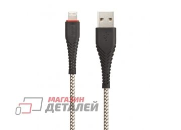 USB кабель BOROFONE BX25 Powerful Lightning 8-pin 2.4A нейлон 1м (черный)