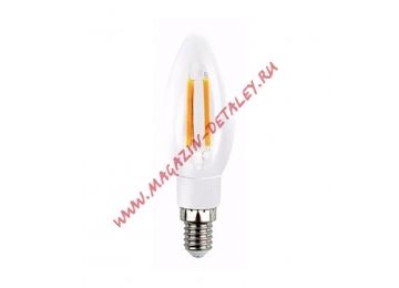 Светодиодная LED Лампа FIL Smartbuy C37-05W, 4000 холодный свет, цоколь E14
