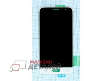 Дисплей (экран) в сборе с тачскрином для Samsung Galaxy J1 (2016) SM-J120F белый (Premium LCD)