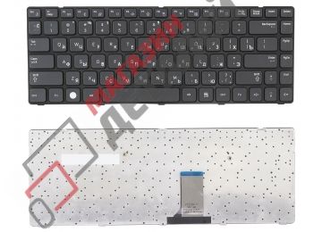 Клавиатура для ноутбука Samsung R470 R480 черная с черной рамкой