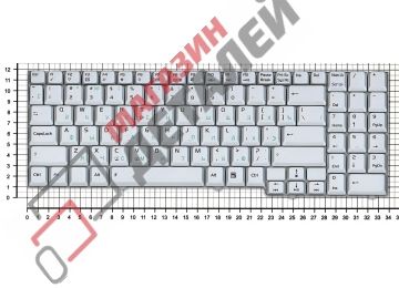 Клавиатура для ноутбука Asus M50 M70 X70 серебристая