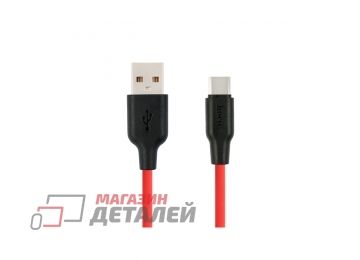 Кабель USB HOCO (X21) Type-C (черно-красный)