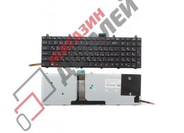 Клавиатура для ноутбука Clevo P157SM, P177SM черная с подсветкой
