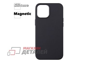 Силиконовый чехол для iPhone 12 Pro Max"Silicone Case" с поддержкой MagSafe (черный)