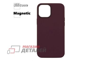 Силиконовый чехол для iPhone 12 Pro Max"Silicone Case" с поддержкой MagSafe (сливовый)