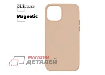 Силиконовый чехол для iPhone 12 Pro Max"Silicone Case" с поддержкой MagSafe (бежевый)