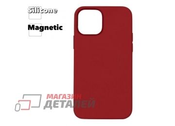 Силиконовый чехол для iPhone 12, 12 Pro "Silicone Case" с поддержкой MagSafe (красный)