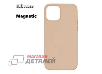 Силиконовый чехол для iPhone 12, 12 Pro "Silicone Case" с поддержкой MagSafe (бежевый)