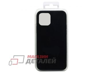 Силиконовый чехол для iPhone 12, 12 Pro (черный)