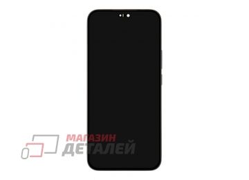 Дисплей (экран) в сборе с тачскрином для Huawei Honor X8c (ABR-LX1) черный с рамкой (Premium LCD)
