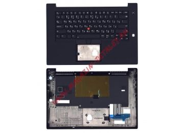 Клавиатура (топ-панель) для ноутбука Lenovo ThinkPad X1 Extreme 1st Gen черная с черным топкейсом