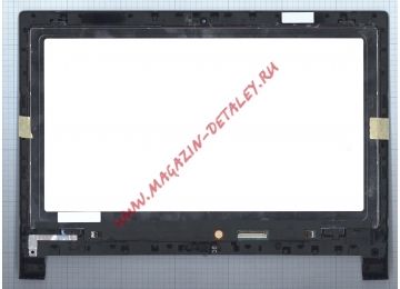 Экран в сборе (матрица + тачскрин) для Lenovo IdeaPad Flex 14 черный c рамкой