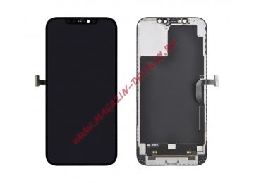 Дисплей (экран) в сборе с тачскрином для iPhone 12 Pro Max черный с рамкой (OLED LCD)