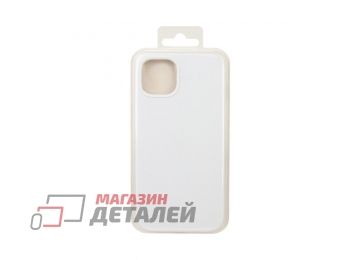 Силиконовый чехол для iPhone 13 "Silicone Case" (серо-белый)