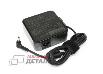 Блок питания (сетевой адаптер) для ноутбуков Asus 19V 4.74A 90W 4.0x1.35 мм черный (квадратный корпус), с сетевым кабелем