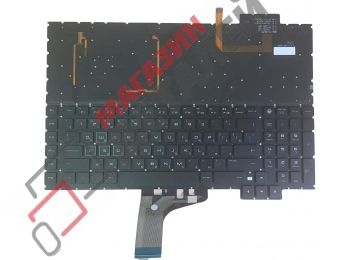 Клавиатура для ноутбука HP Omen 17-AN000, 17-AN001CA, 17-AN008CA черная с подсветкой, белые символы